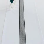 Fata De Masă Damasc Alb Deluxe 160x220cm Cu Bordură Neagră, Ambalaj Elegant - imagine 2