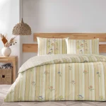 Lenjerie De Pat Carlise TAC Bumbac Ranforce Antisifonare Design Modern 200x220 cm