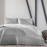 Lenjerie De Pat Crumbly TAC Bumbac Ranforce Antisifonare Design Modern 200x220 cm