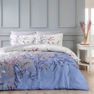 Lenjerie De Pat Alvon Digital TAC Bumbac Satinat Deluxe Antisifonare Design Modern Cadou Elegant