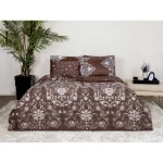 Lenjerie De Pat Ponda TAC Bumbac Dublu Satinat Deluxe Antisifonare Ambalaj Cadou Elegant