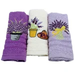 Set 3 Prosoape Bucătărie Lavandă Palarie 30x50cm Bumbac 100%