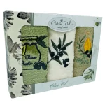 Set Prosoape Bucătărie Olive 30x50cm Bumbac 100% Ambalate Elegant - imagine 2