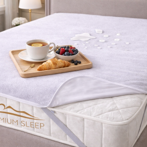 Protectie Saltea 180x200cm Impermeabila Bumbac Frotir Alb - Somn Confortabil