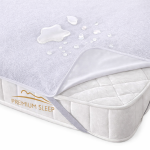 Protectie Saltea 200x200cm Impermeabila Bumbac Frotir Alb - Somn Confortabil