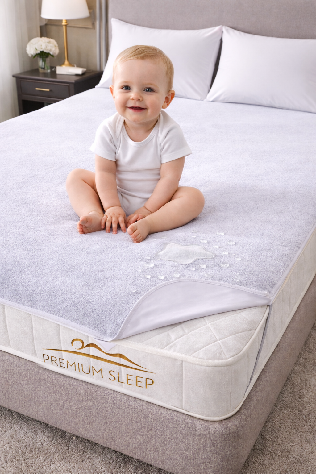 Protectie Saltea 180x200cm Impermeabila Bumbac Frotir Alb - Somn Confortabil Protectie Saltea 180x200cm Impermeabila Bumbac Frotir Alb - Somn Confortabil