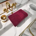 Prosop Lux 70x130 cm 100% Bumbac Pieptănat 650 g/mp Burgundy Ultra-Absorbant - imagine 2