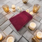 Prosop Lux 70x130 cm 100% Bumbac Pieptănat 650 g/mp Burgundy Ultra-Absorbant - imagine 3