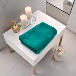 Prosop Lux 70x130 cm 100% Bumbac Pieptănat 650 g/mp Ultra-Absorbant Green Dk - imagine 4