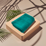 Prosop Lux 70x130 cm 100% Bumbac Pieptănat 650 g/mp Ultra-Absorbant Green Dk - imagine 5