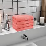 Set 4 Prosoape Luxury Coral 50x90cm Bumbac 650g/m² Absorbție Ridicată Calitate Premium - imagine 4