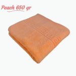 Prosop Lux 50x90 cm 100% Bumbac Pieptănat 650 g/mp Greek Border Peach Design - imagine 3