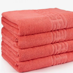Set 4 Prosoape Luxury Coral 50x90cm Bumbac 650g/m² Absorbție Ridicată Calitate Premium