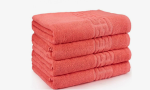 Set 4 Prosoape Luxury Coral 50x90cm Bumbac 650g/m² Absorbție Ridicată Calitate Premium