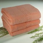 Set Prosoape Luxury Peach 100% Bumbac Pieptănat 650 g/mp pentru Baie Elegantă - imagine 2