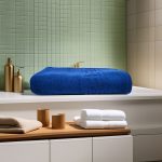 Prosop De Baie Lux Bumbac Pieptănat 70x130 Cm Royal Blue Ultra-Absorbant - imagine 5