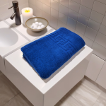 Prosop De Baie Lux Bumbac Pieptănat 70x130 Cm Royal Blue Ultra-Absorbant - imagine 7