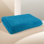 Prosop De Lux Turcoaz 70x130 cm 100% Bumbac Pieptănat Ultra-Absorbant 650 g/mp Design Elegant - imagine 6