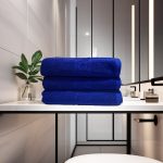 Set Prosoape Luxury Royal Blue 100% Bumbac Ultra-Absorbante 70x130 cm,650 gr - imagine 2