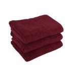 ✅ Set 3 prosoape de baie lux 70x130 cm, 100% bumbac pieptănat, ultra-absorbante, Burgundy – www.premiumsleep.ro