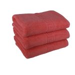 Set 3 prosoape de baie lux 70x130 cm, 100% bumbac pieptănat, ultra-absorbante, Coral – www.premiumsleep.ro