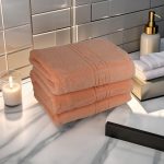 Set Prosoape Luxury Peach 100% Bumbac Pieptănat 650 g/mp pentru Baie Elegantă - imagine 4