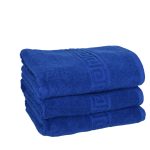 Set 3 prosoape de baie lux 70x130 cm, 100% bumbac pieptănat, ultra-absorbante, Royal Blue – PremiumSleep.ro