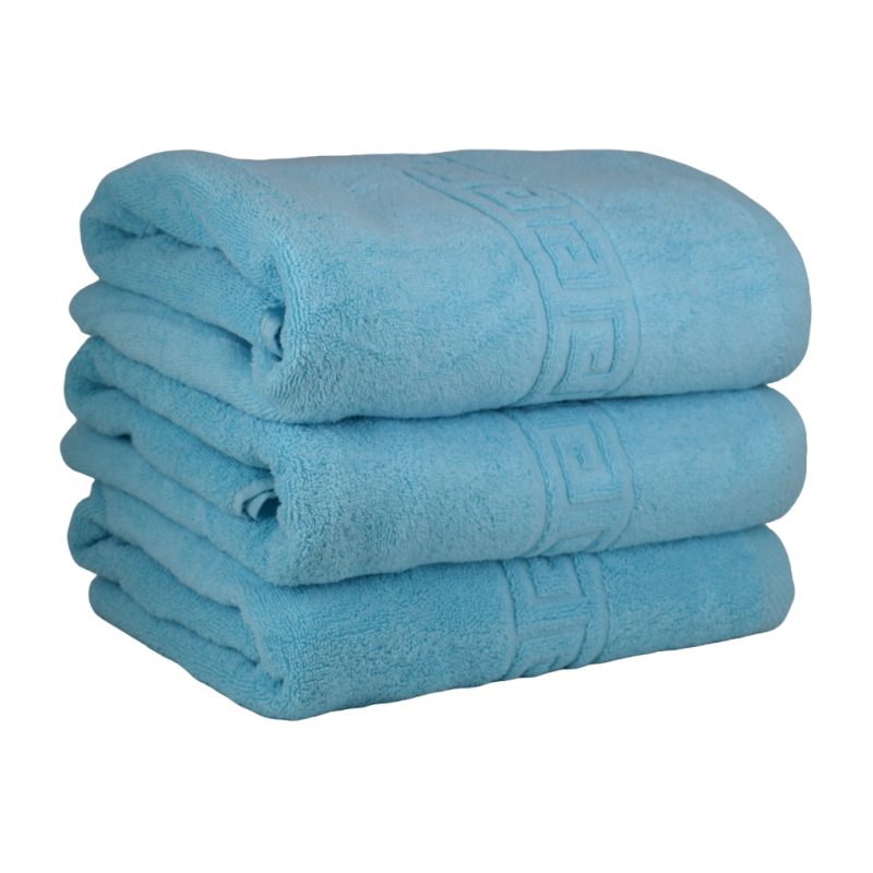 Set 3 prosoape baie lux Sky Blue 70x130 cm – PremiumSleep.ro Set 3 prosoape de baie lux 70x130 cm, 100% bumbac pieptănat, ultra-absorbante, Sky Blue – PremiumSleep.ro