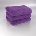 Set 3 Prosoape Luxury Mov 100% Bumbac Pieptănat Ultra-Absorbante 70x130 cm - imagine 6
