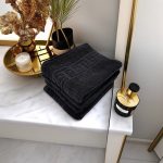 Set Prosoape Lux 100% Bumbac Pieptănat 50x90 cm 650 g/mp Negru Ultra-Absorbante - imagine 3