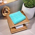 Prosop Luxury Bumbac 650g/m² 50x90cm Sky Blue Design Greek Border Absorbant - imagine 4