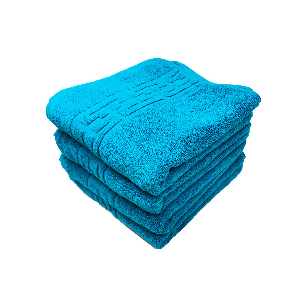 turcoaz 50 x 90 Set Prosoape Luxury Turcoaz 50x90cm Bumbac 650g/m² Greek Border - imagine 1