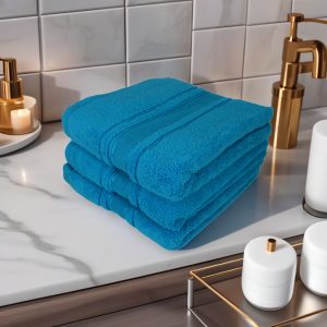 Set 3 prosoape ultra pufoase 50x90 cm, 100% bumbac pieptănat Zero Twist, ultra-absorbante – PremiumSleep.ro