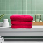 Prosop Lux 70x130 cm 100% Bumbac Pieptănat 650 g/mp Rosu Ultra-Absorbant - imagine 2