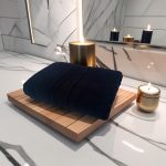 Prosop Ultra Pufos de Lux 70x130 cm 100% Bumbac Pieptănat Zero Twist Negru 600 g/mp - imagine 5