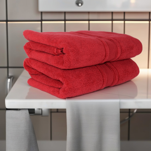 Set 2 prosoape ultra pufoase 70x130 cm, 100% bumbac pieptănat Zero Twist, ultra-absorbante – PremiumSleep.ro