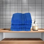 Set Prosoape Ultra-Pufoase 50x90 cm 100% Bumbac Zero Twist 600 g/mp Royal Blue - imagine 3