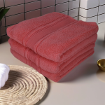 Set Prosoape Ultra-Pufoase 50x90 cm 100% Bumbac Zero Twist 600 g/mp,Corai - imagine 2