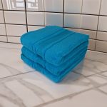 Set 3 Prosoape Ultra-Pufoase 50x90 cm Bumbac 600 g/mp Zero Twist Turcoaz - imagine 5