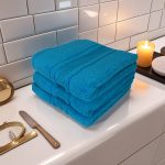 Set 3 Prosoape Ultra-Pufoase 50x90 cm Bumbac 600 g/mp Zero Twist Turcoaz - imagine 4