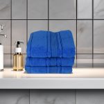 Set Prosoape Ultra-Pufoase 50x90 cm 100% Bumbac Zero Twist 600 g/mp Royal Blue - imagine 2