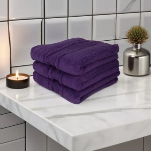 Set 3 prosoape ultra pufoase 50x90 cm, 100% bumbac pieptănat Zero Twist, ultra-absorbante – PremiumSleep.ro