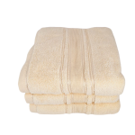Set 3 Prosoape Ultra-Pufoase 100% Bumbac Pieptănat Zero Twist 600 g/mp Ivory - imagine 5