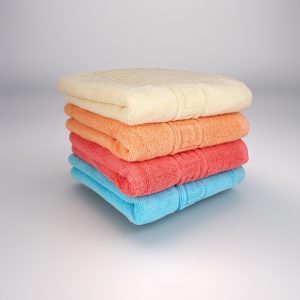 Set 4 prosoape de lux 50x90 cm, 100% bumbac pieptănat, ultra-absorbante, Ivory, Peach, Coral & Turcoaz – PremiumSleep.ro