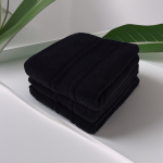 Set 3 Prosoape Ultra-Pufoase 50x90 cm 600 g/mp 100% Bumbac Negru Zero Twist - imagine 2
