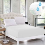Husă de saltea impermeabilă din bumbac frotir cu elastic 90x200 cm Alb – Protecție completă pentru saltea, rezistentă la apă