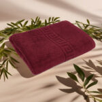 Prosop de Baie Lux Burgundy 50×90cm – 100% Bumbac Pieptănat 650 g/mp - imagine 2