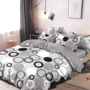 Lenjerie Super Elegant Pucioasa 421 Gri 6 Piese Finet pentru 2 Persoane