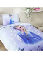 Lenjerie de Pat Disney Frozen Premium cu 2 Fete din Bumbac Ranforce