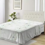 Cearceaf Pat Dublu Plat Premium 240x260cm - Bumbac Carina alb Deluxe Pucioasa